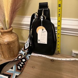 Anthropologie Liberty Sling Bag black